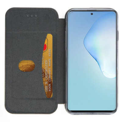 Кожени калъфи Кожени калъфи за Samsung  Луксозен кожен калъф тефтер ултра тънък Wallet FLEXI и стойка за XIAOMI Redmi Note 9S / Xiaomi Redmi Note 9 Pro син 